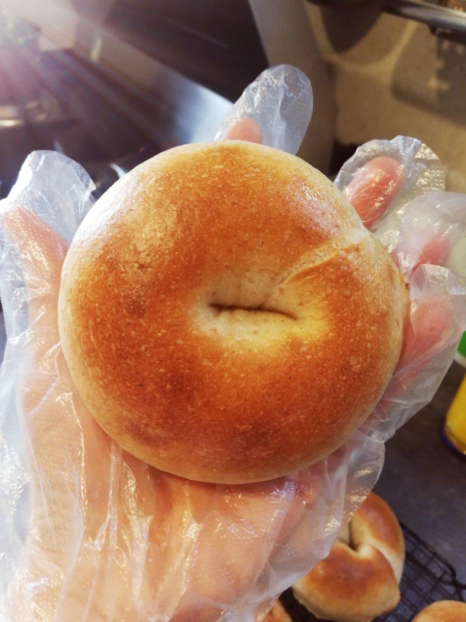 （无油）全麦黑麦贝果bagel~咬劲十足，越嚼越香