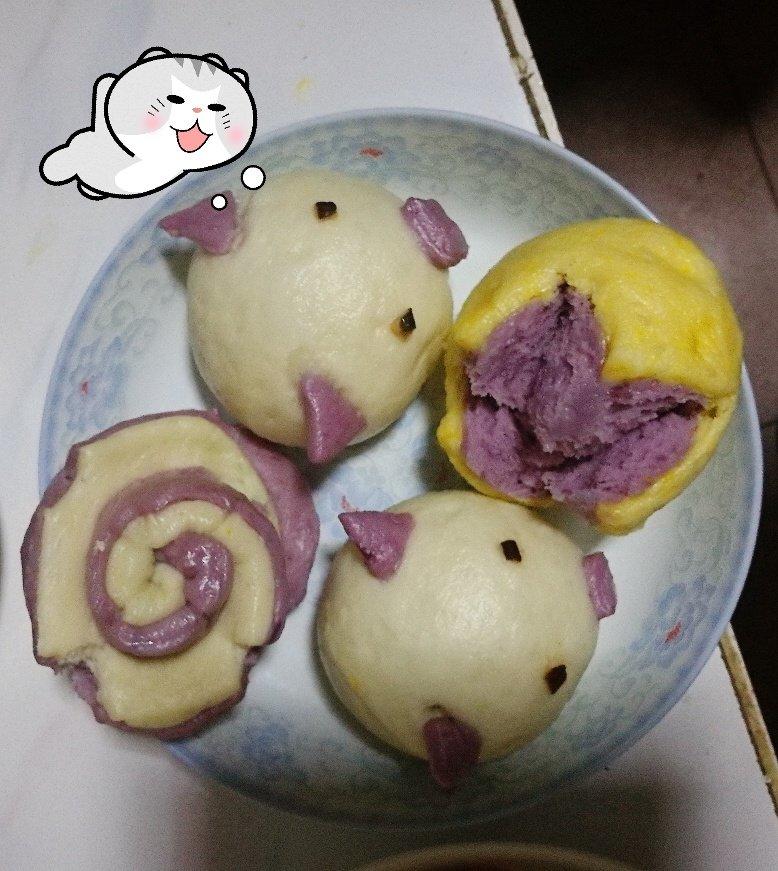 紫薯开花馒头