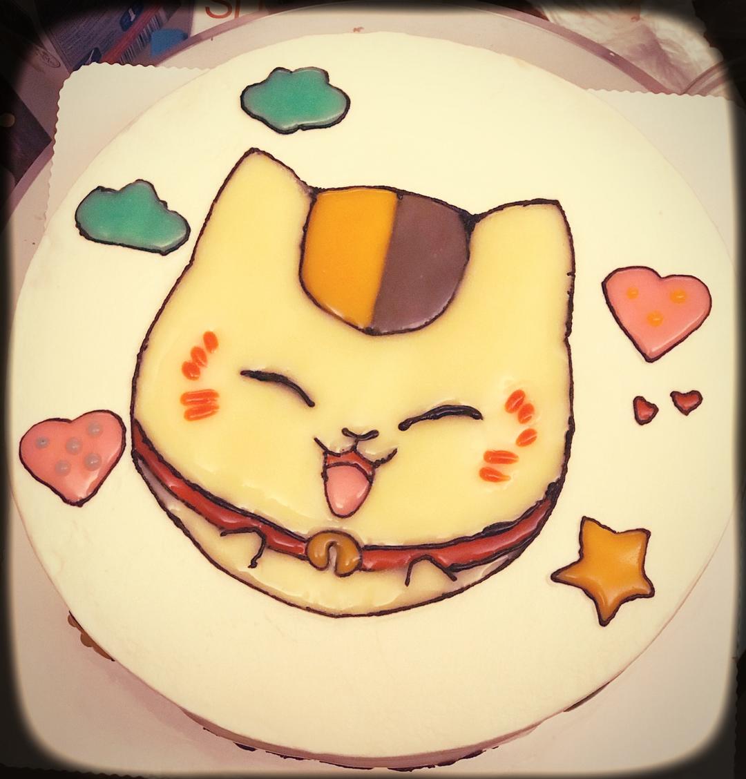 琴弦子做的独角兽qq转印蛋糕