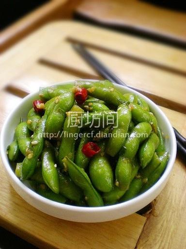 凉拌毛豆的做法
