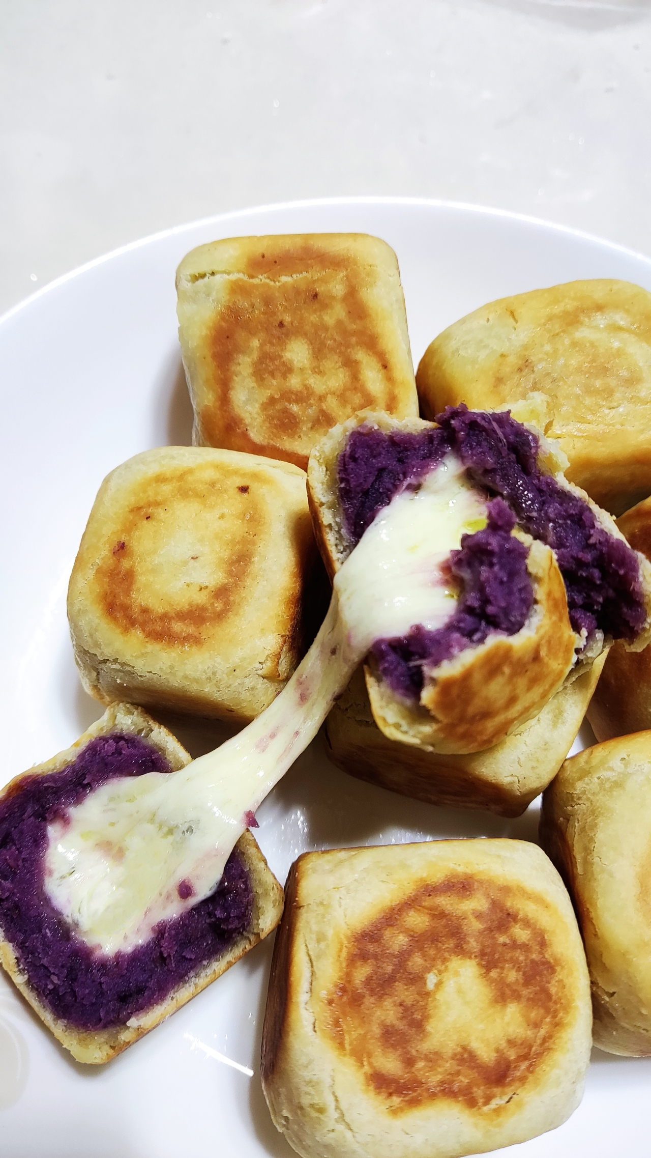 网红爆浆紫薯仙豆糕(低卡版)超长拉丝