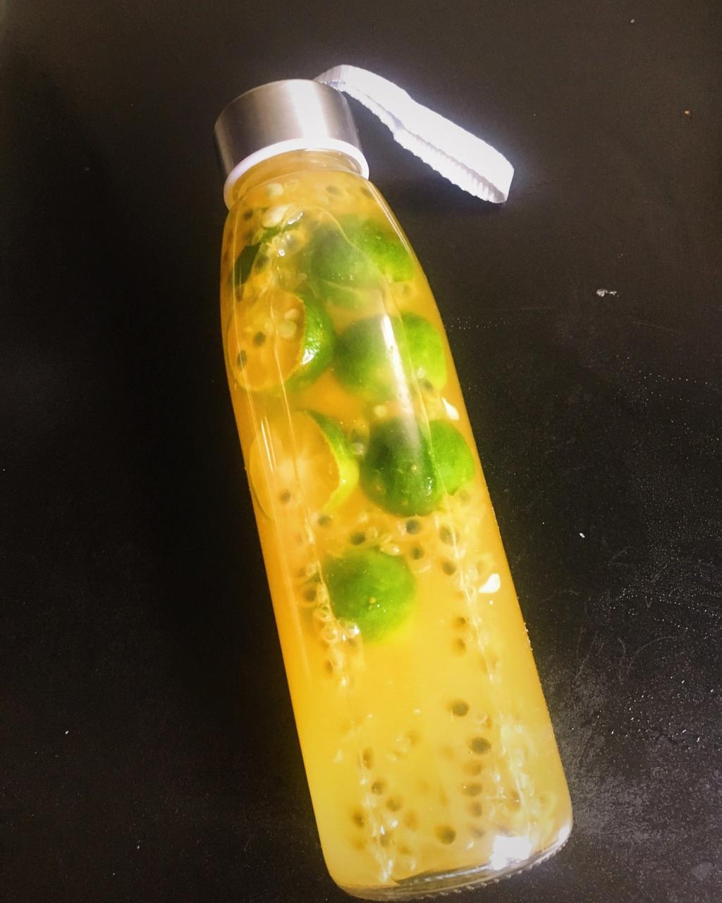 青柠/青桔百香果气泡水/夏日必备