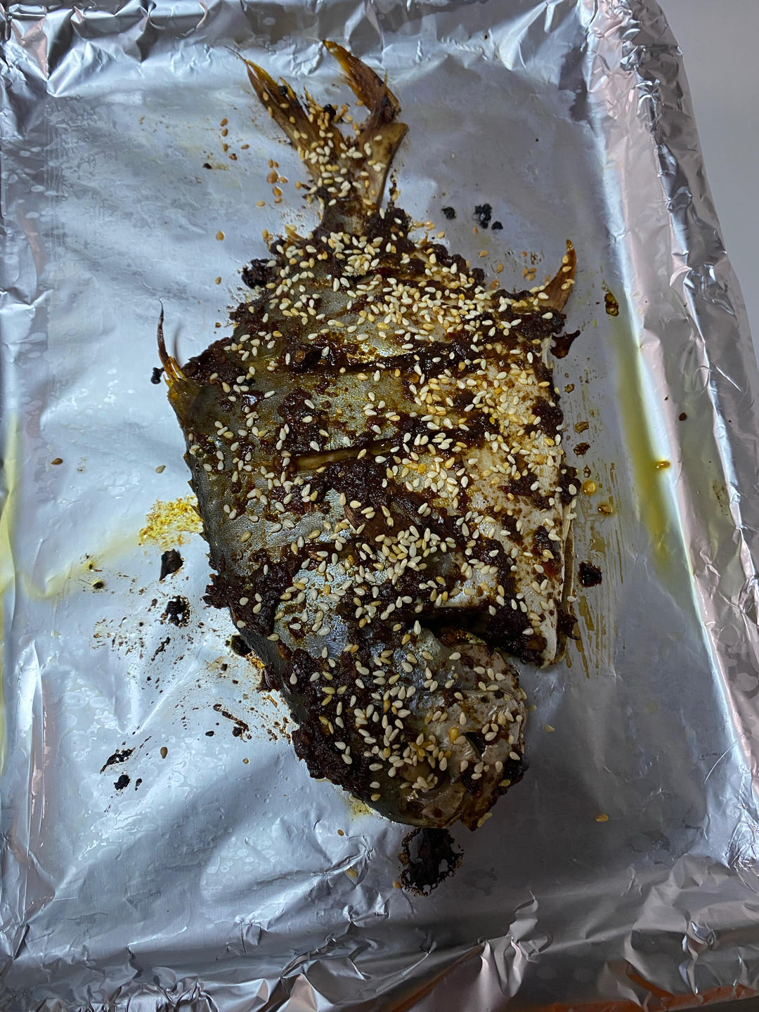 超简单孜然烤鲳鱼走一个