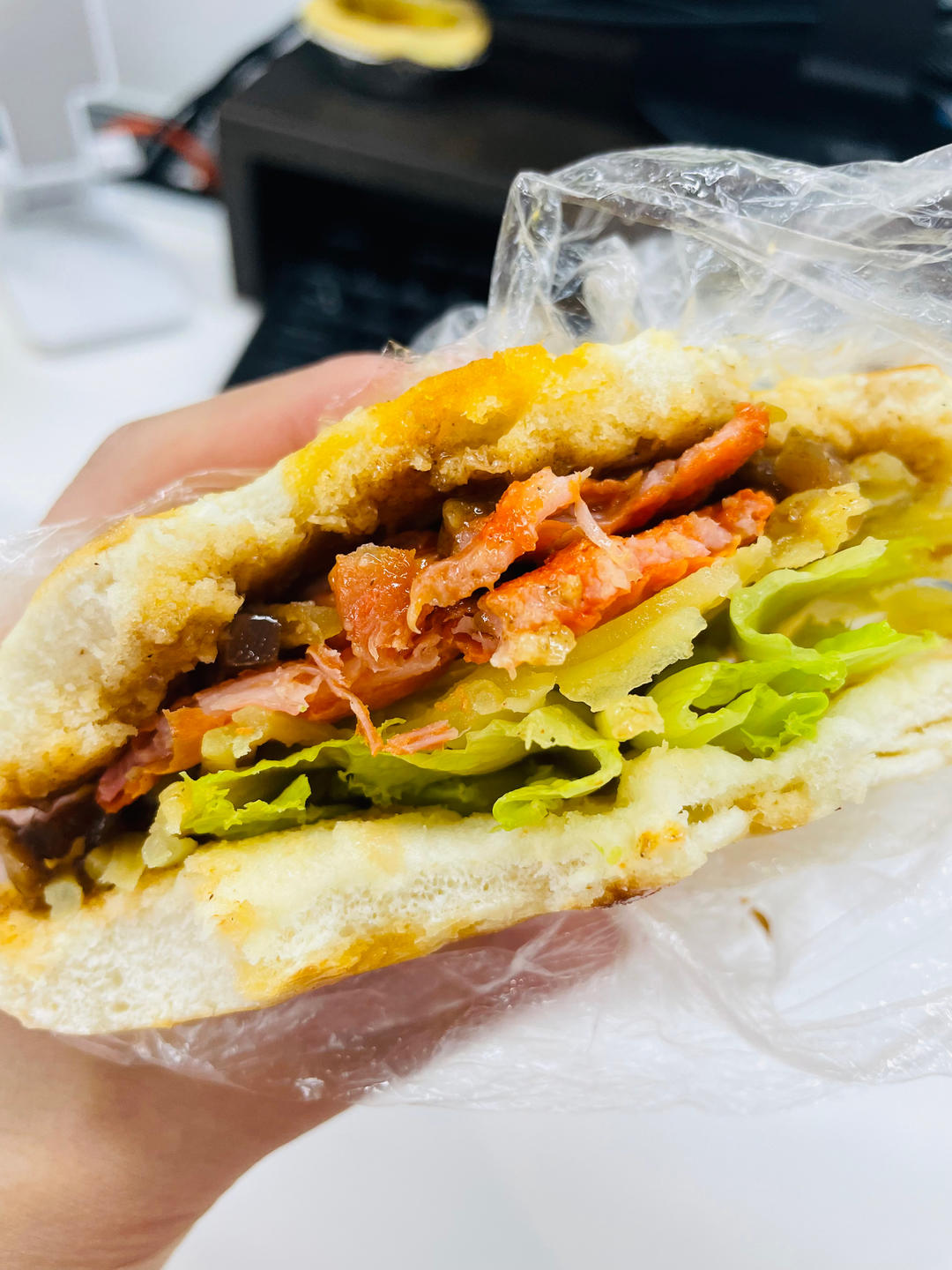 马路边边的里脊夹饼