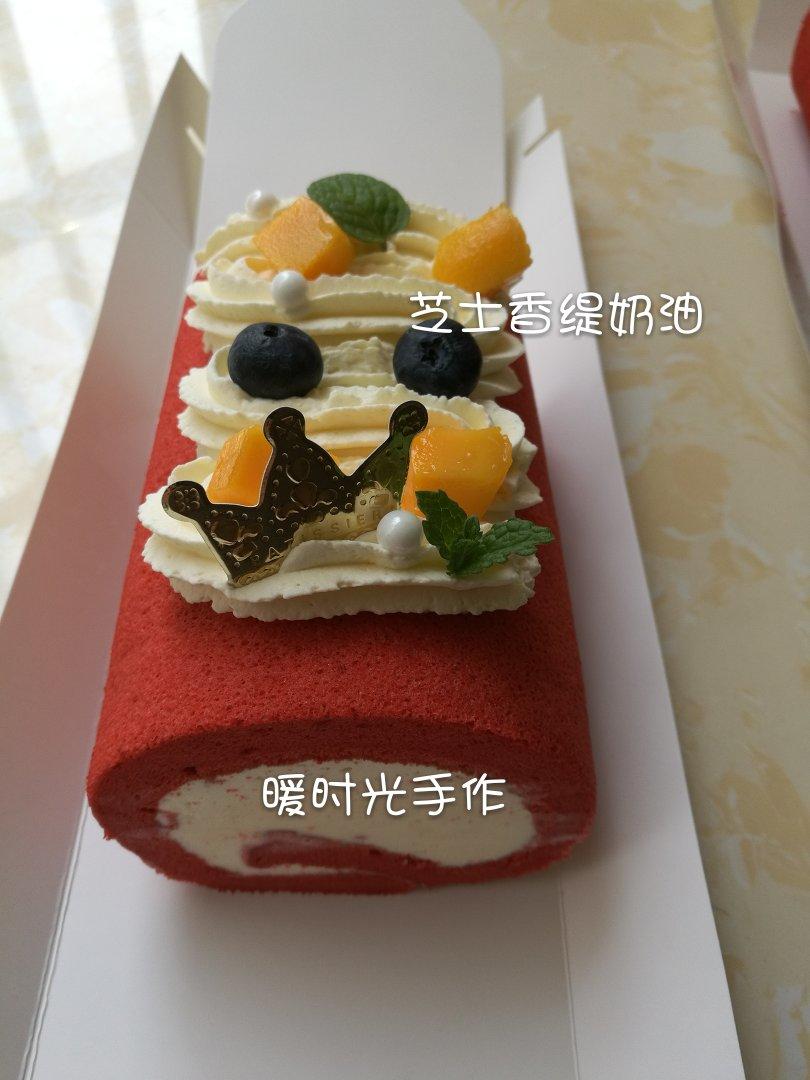 马斯卡彭红丝绒蛋糕卷