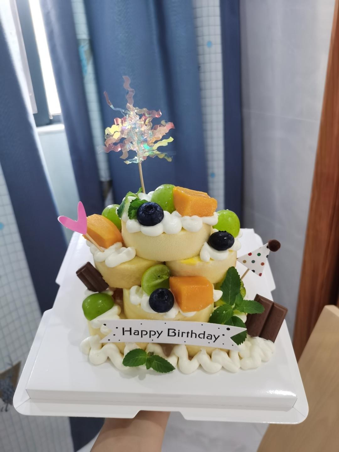 堆起来的蛋糕塔⁉️叠叠乐青提乳酪蛋糕🎂超乖