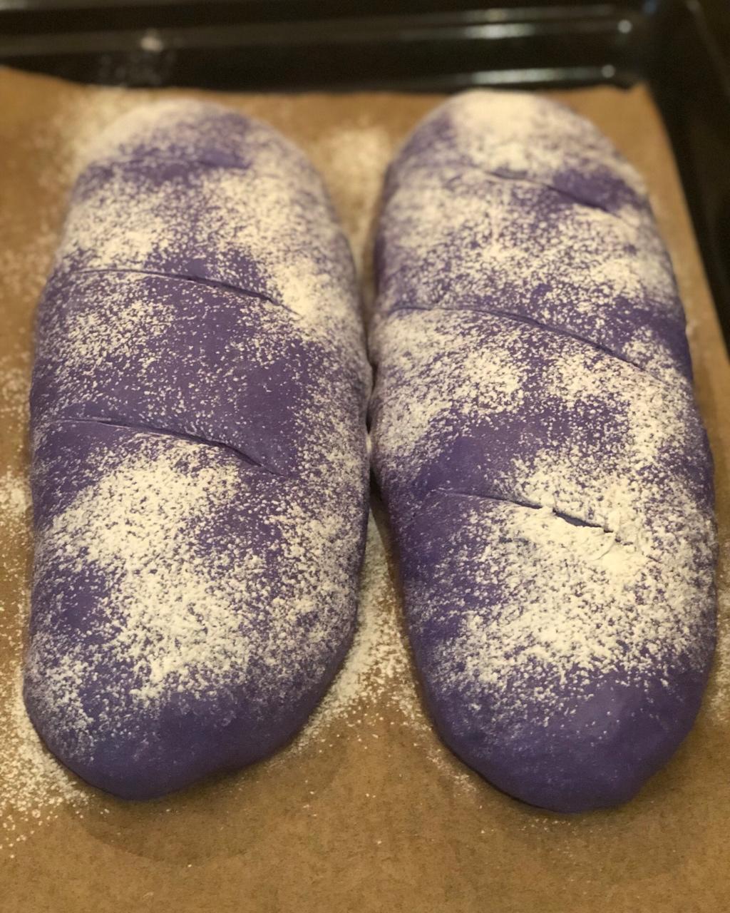 星空坚果麻薯欧包（蝶豆花版）