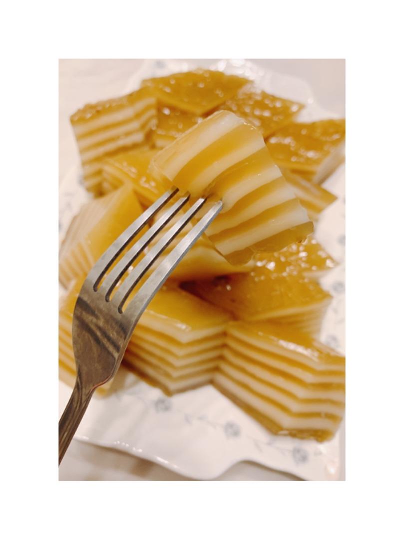 木薯粉红糖牛奶千层糕（无须熟浆超简单）