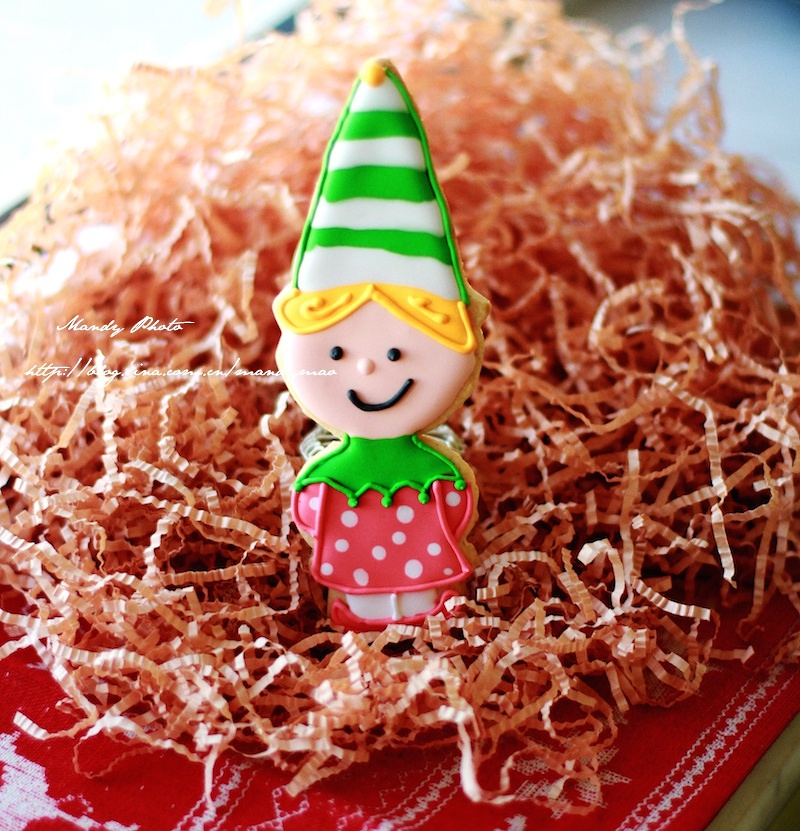 #2014圣诞节#圣诞糖霜饼干-圣诞可爱小丑～的做法