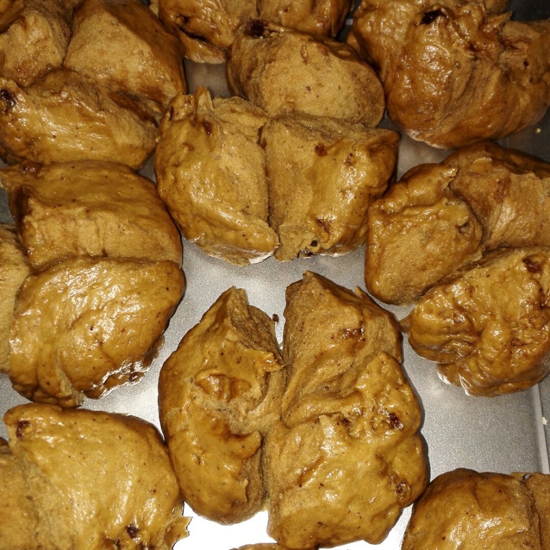 菜鸟_dnw1做的黑糖开花馒头