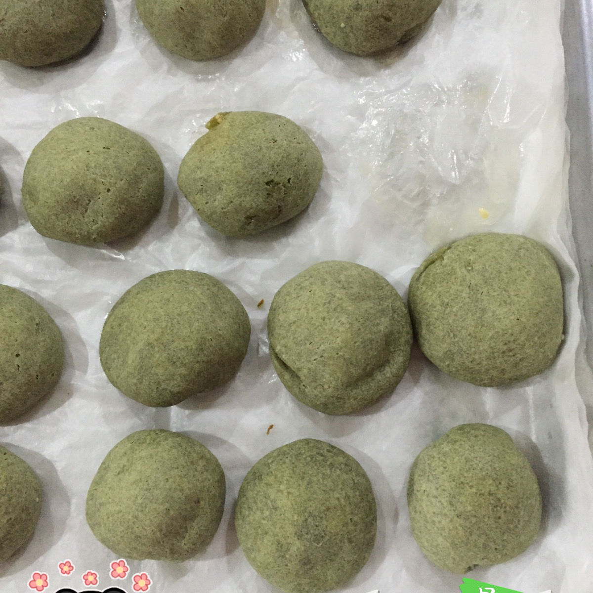 抹茶蔓越莓麻薯包（不回缩）