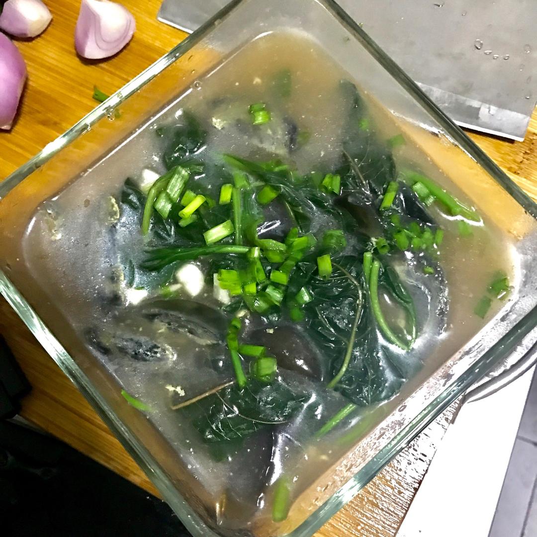 上汤皮蛋苋菜