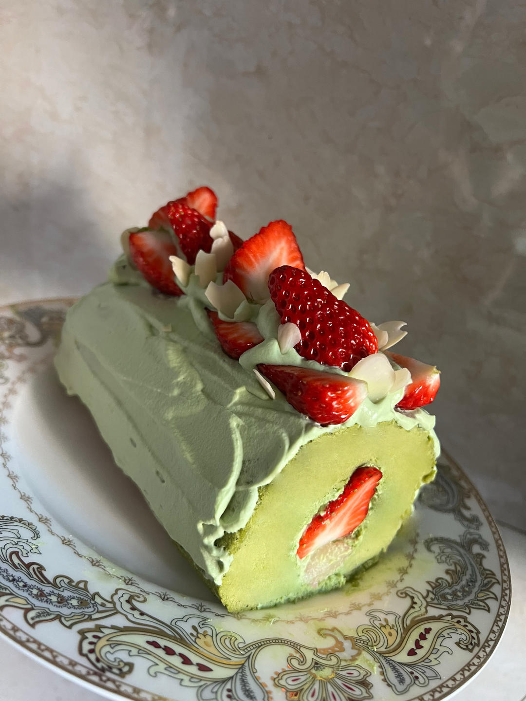 草莓🍓抹茶蛋糕卷/🍃治愈系