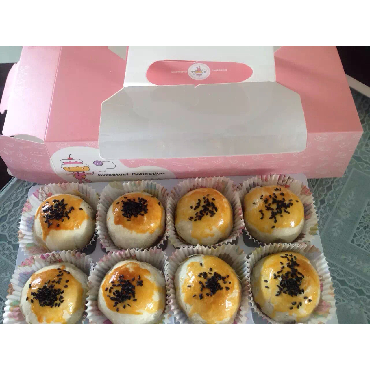蛋黄酥~紫薯、抹茶、原味~花好月圆，中秋快乐~内附一次做六色蛋黄酥方法~