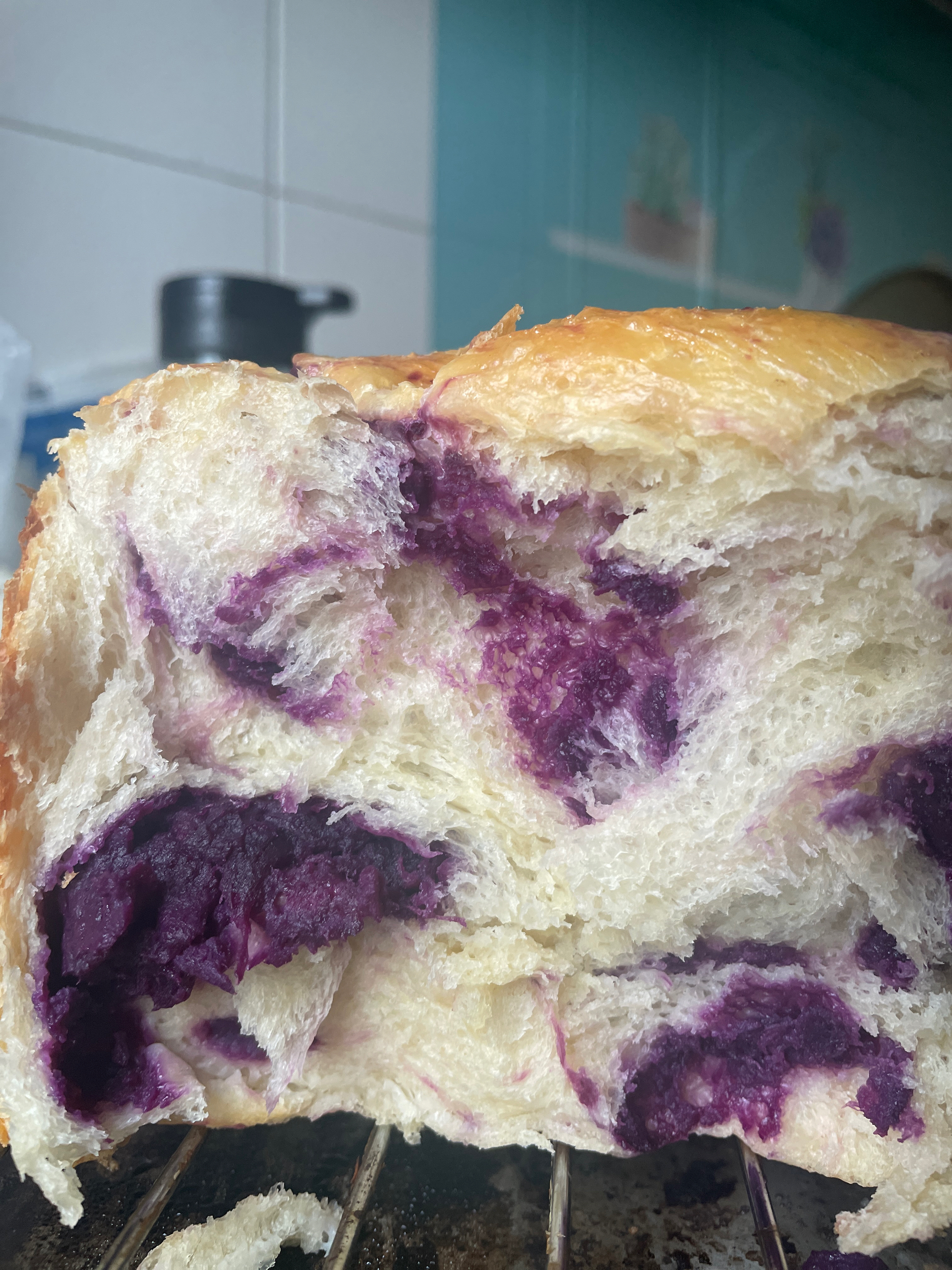 紫薯酥粒面包（面包机）