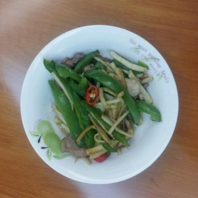 青椒素炒杏鲍菇