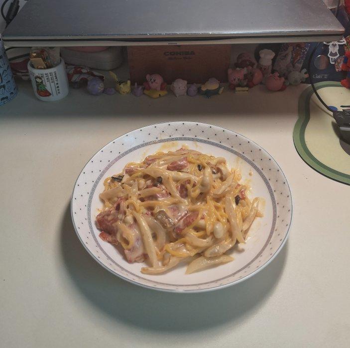 超简单的奶汁培根意面Carbonara