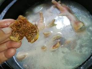 海底椰响螺包肚花胶瘦肉鸡脚汤的做法 步骤7
