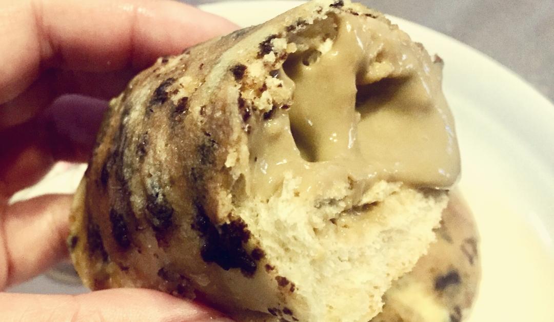 我是炒菇的师傅做的咖啡爆浆小面包