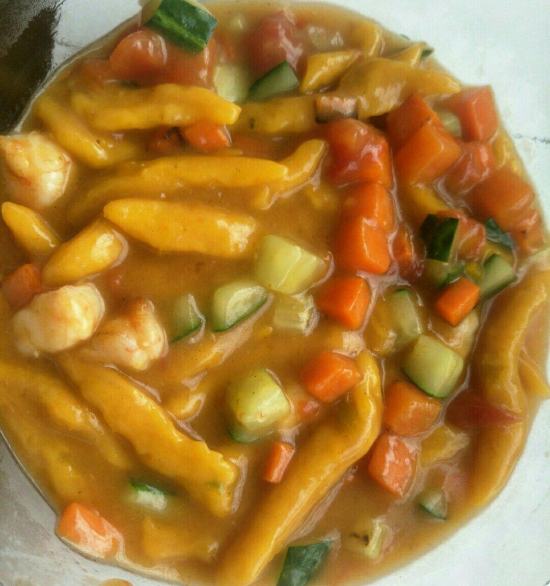 南瓜剪刀面 宝宝辅食食谱