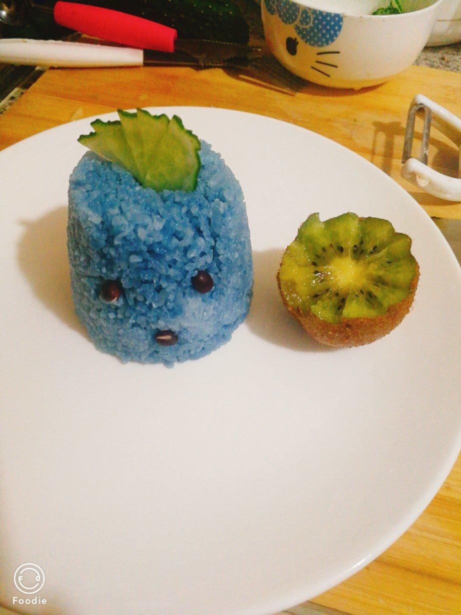 蝶豆花芝士饭团🍙