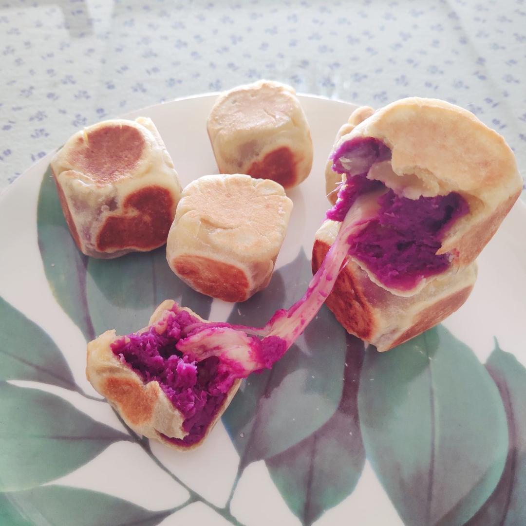网红爆浆紫薯仙豆糕(低卡版)超长拉丝