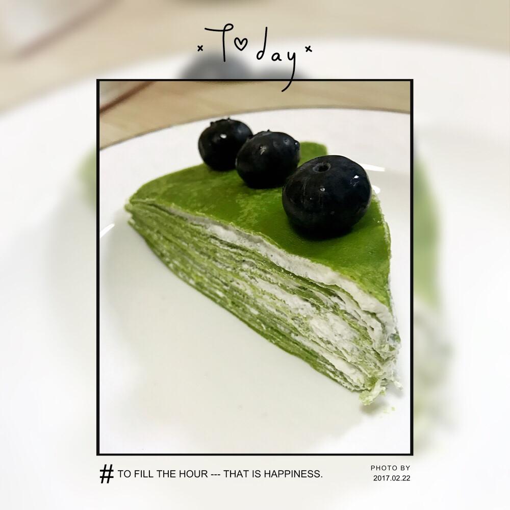 沫沫的相思蛋糕（抹茶红豆千层蛋糕）