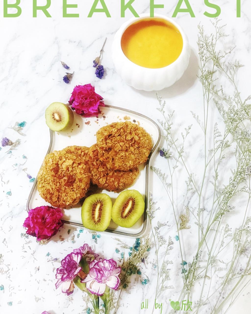 咖喱金枪鱼土豆燕麦小酥饼配芒果甜辣酱【健康主食】