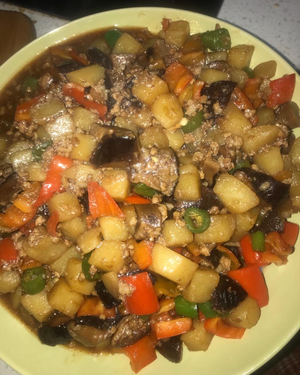 ㊙️香菇土豆肉沫拌饭❗️比外卖还好吃