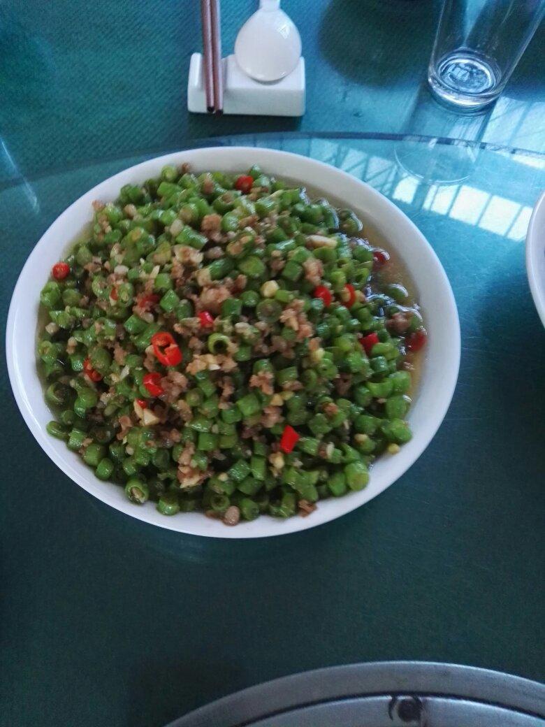 肉沫豆角下饭菜