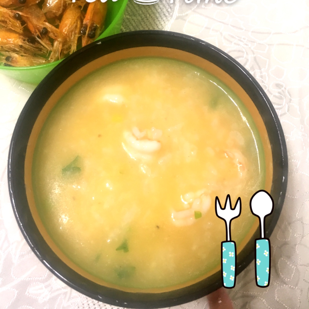 鲜虾砂锅粥