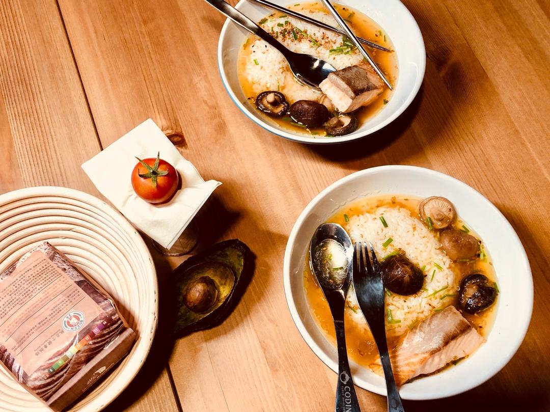 日式三文鱼茶渍饭 Salmon Chazuke with Dashi