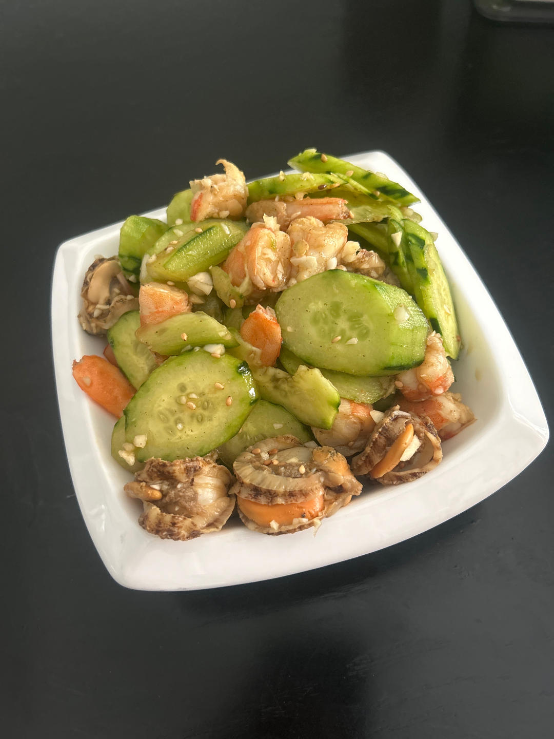 清爽开胃菜扇贝肉拌黄瓜