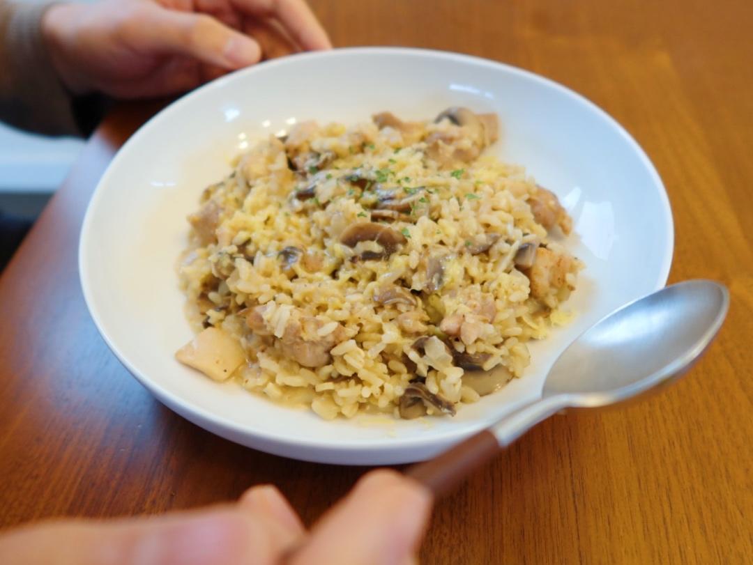 鸡汁牛肝菌烩饭