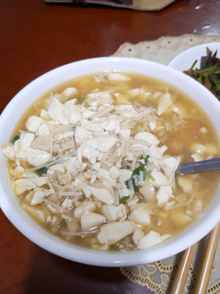 金针菇豆腐羹