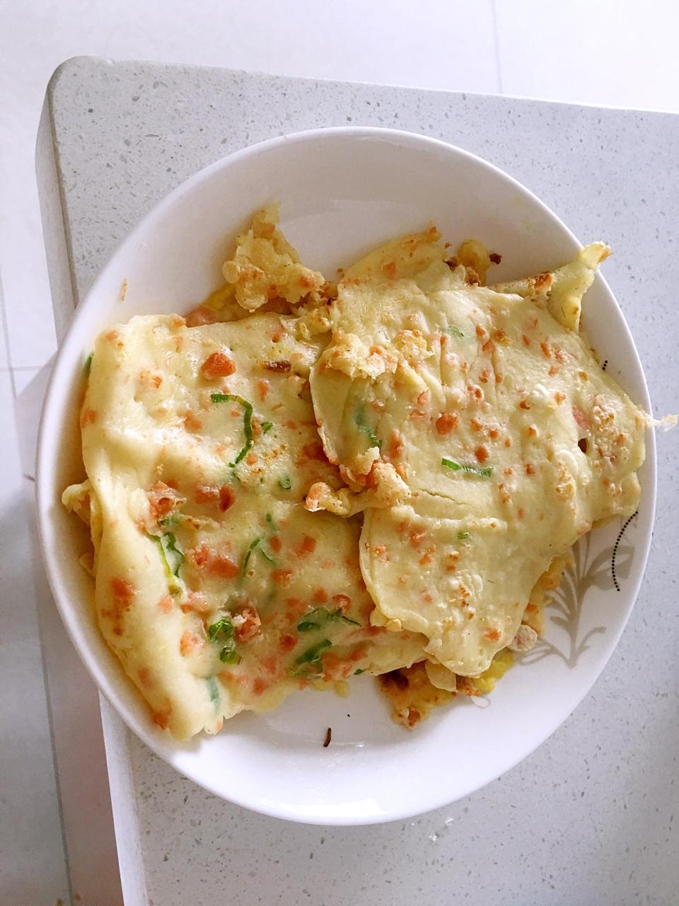 快手鸡蛋饼～～十分钟早餐！