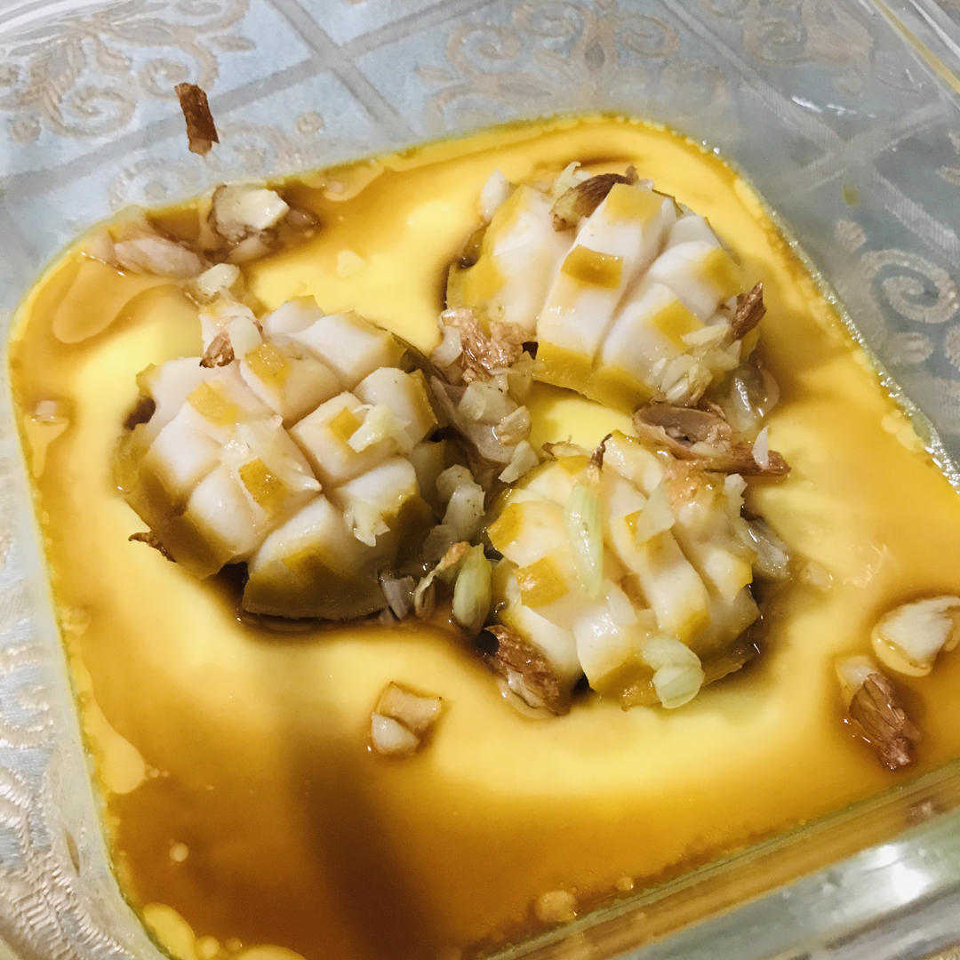 简单美味的鲍鱼蒸蛋