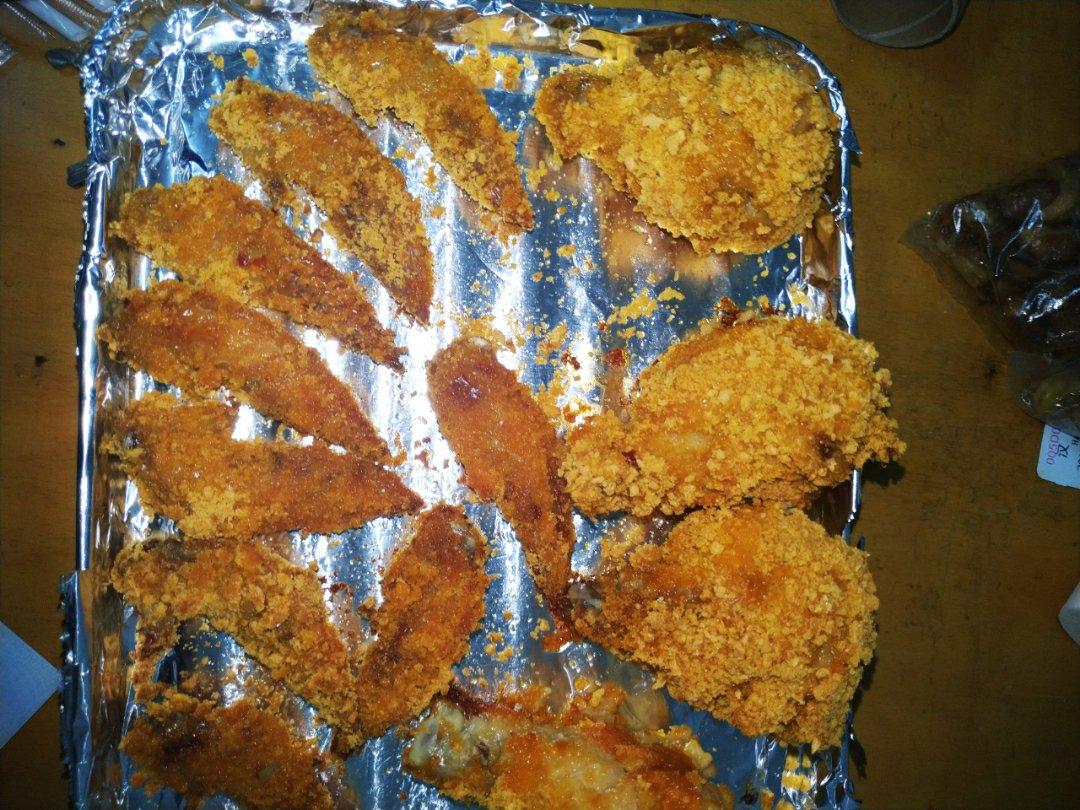 不用油炸的“炸”鸡腿🍗（烤箱版）