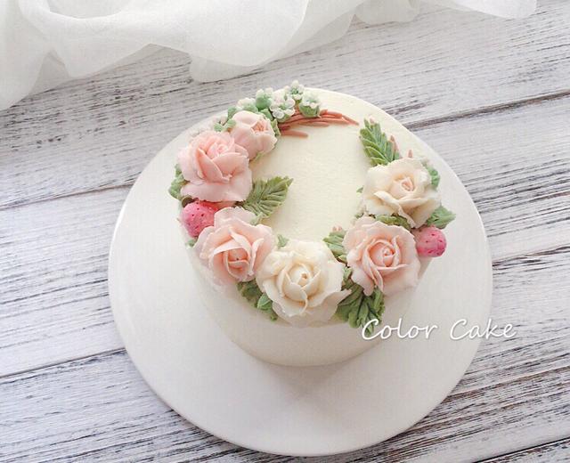 韩式豆沙裱花蛋糕 玫瑰蛋糕的做法
