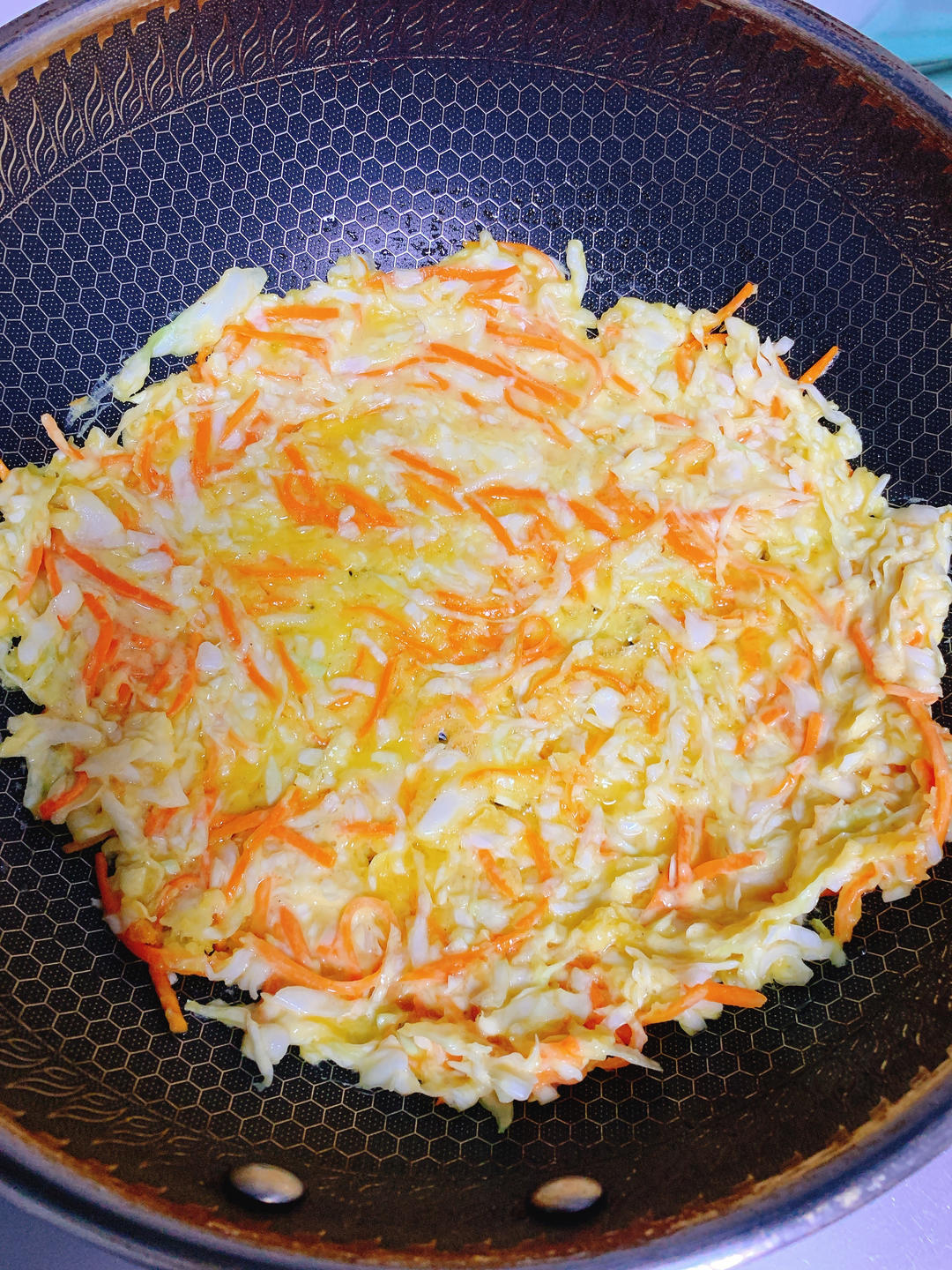超简单胡萝卜包菜鸡蛋饼