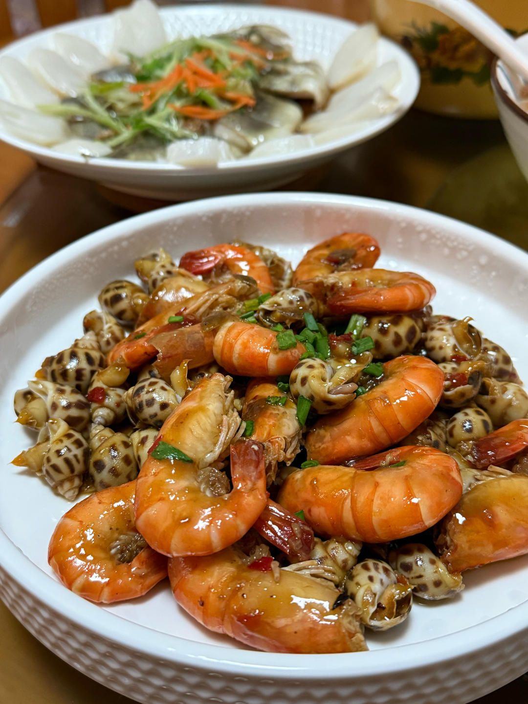 芥末花螺罗氏虾