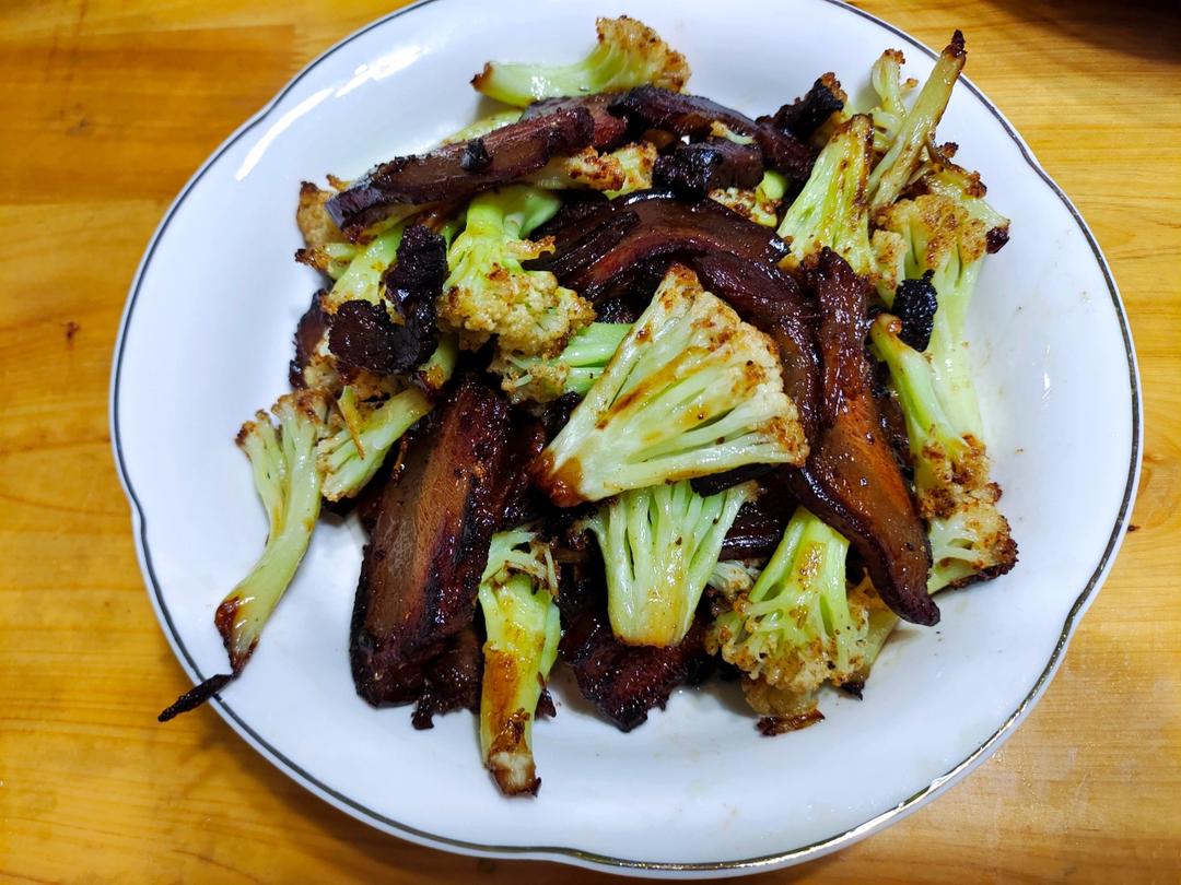 干锅花菜炒腊肉♨️超下饭