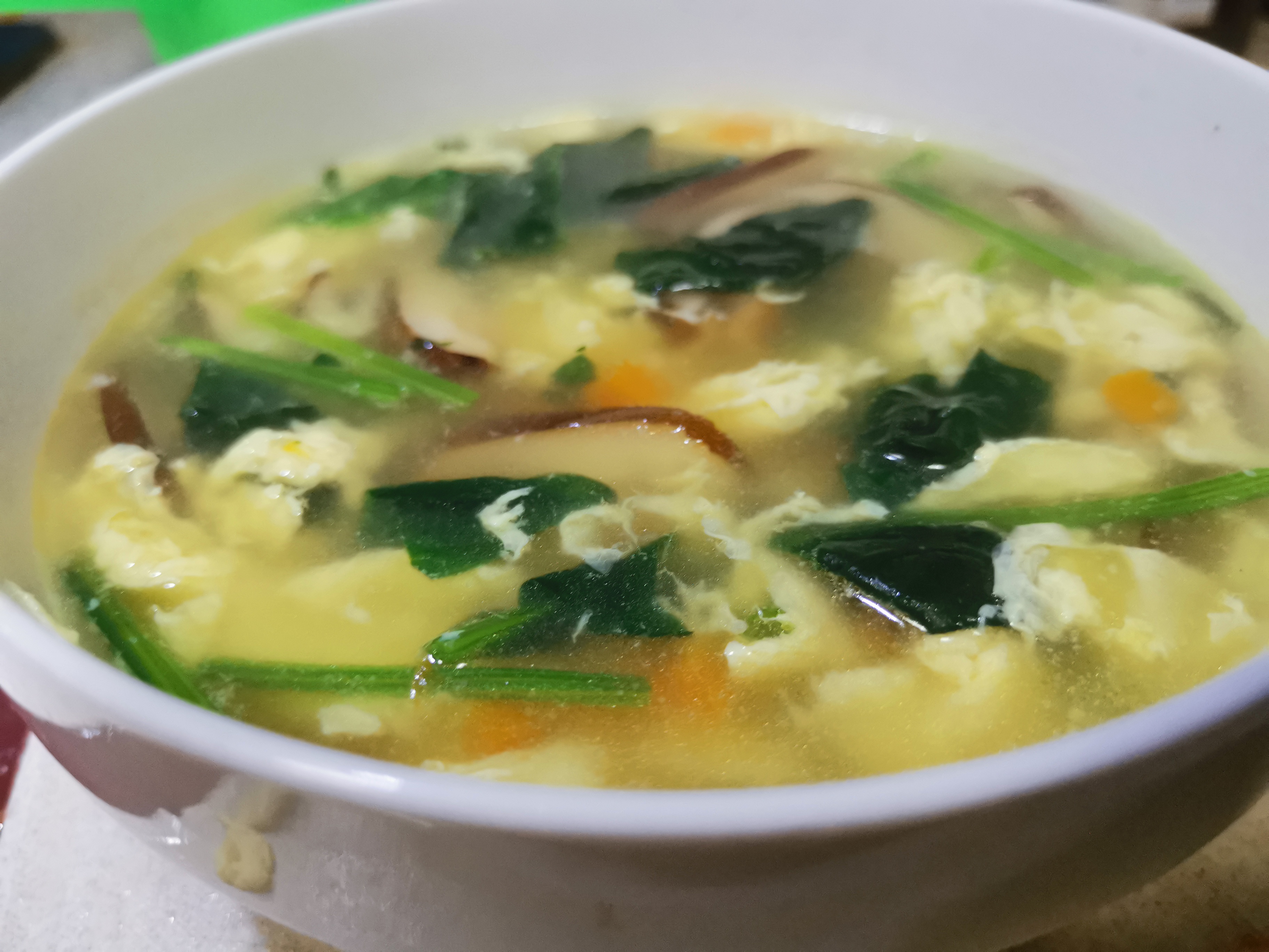 家常版芙蓉鲜蔬汤（菠菜）的做法
