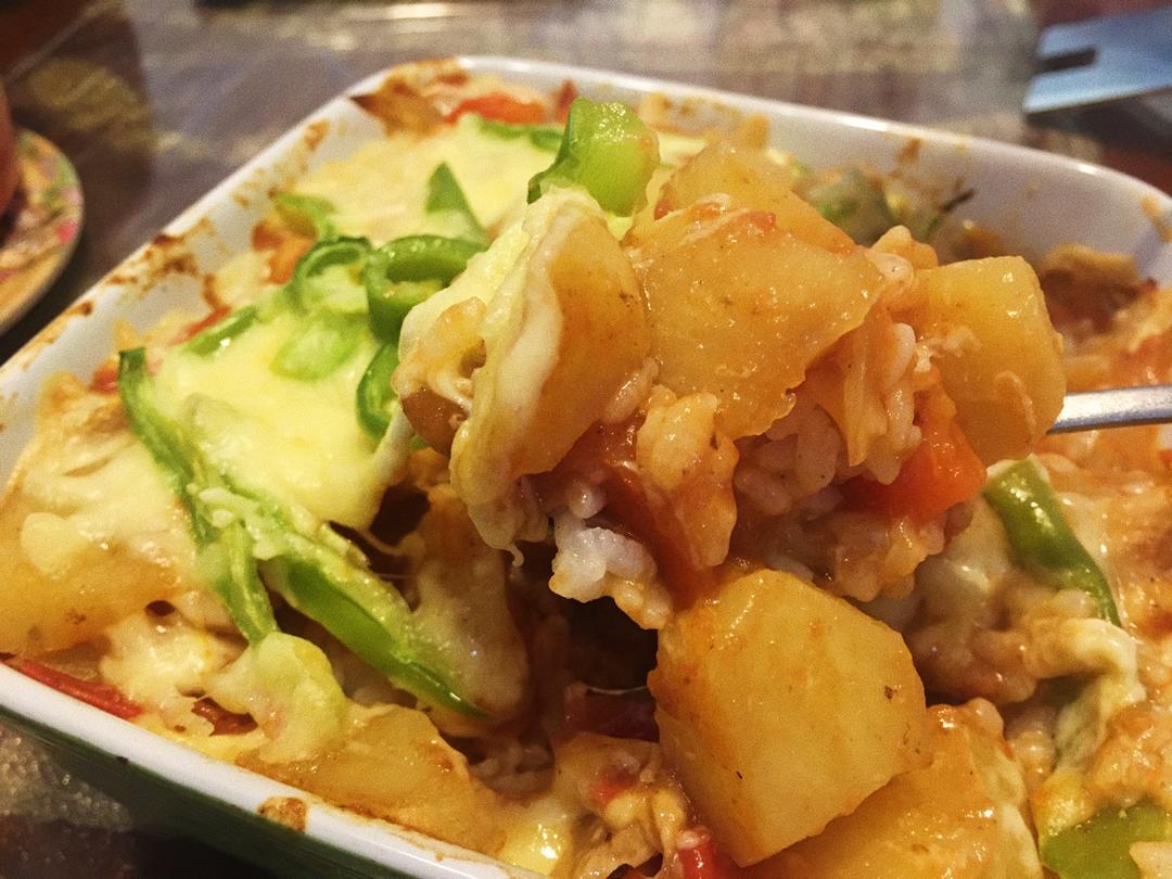 番茄鸡肉浓情焗饭【两人份】