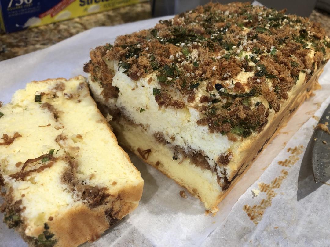 万用方子‼️口感滋润的酸奶&肉松沙拉夹心小蛋糕🍰