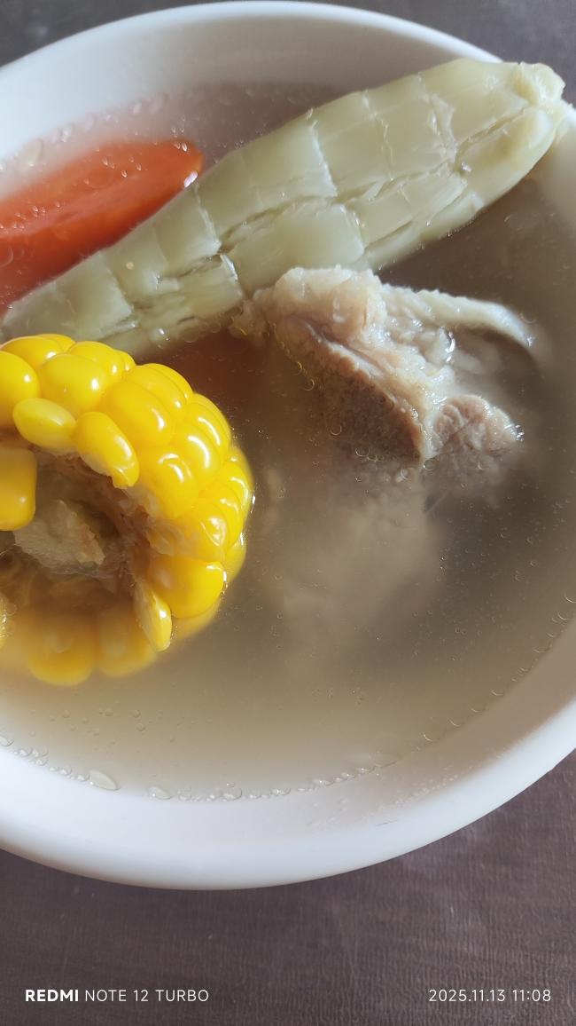 扇骨竹芋玉米汤