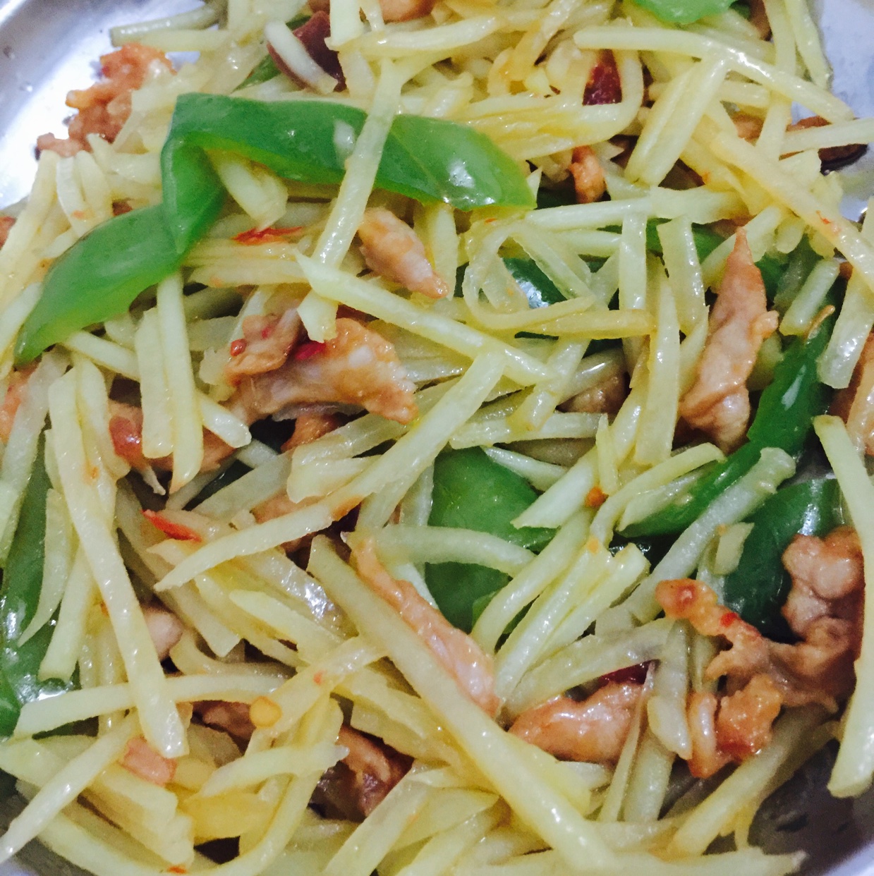 香辣土豆丝炒肉