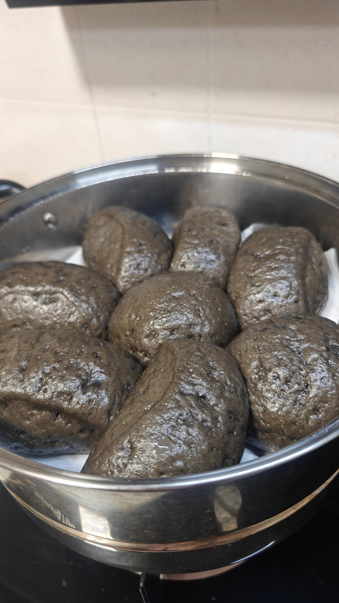 黑芝麻酱馒头 简单版