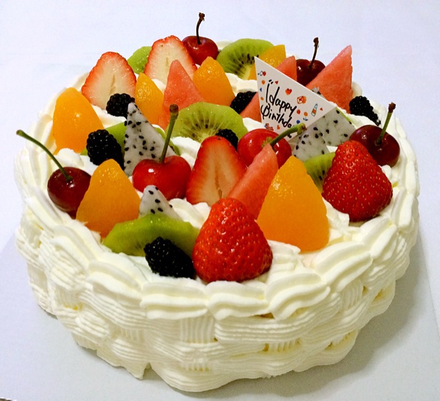 生日蛋糕教程【威化饼干围边】