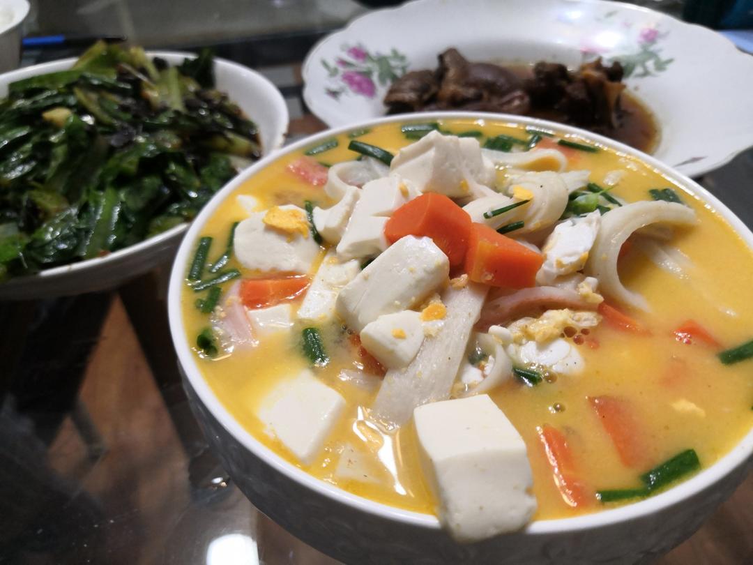 【咸蛋黄豆腐羹】豆腐烧得好，蛋要用得妙！